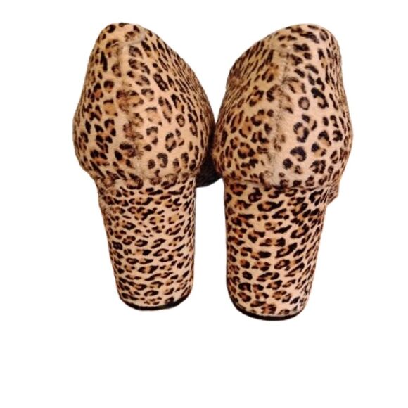 animal print shoes chunky heels pumps leopard print - Picture 3 of 7